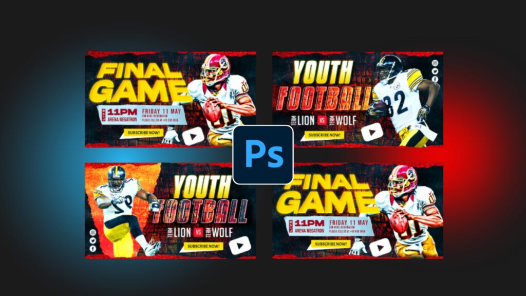 Football YouTube Thumbnail Template