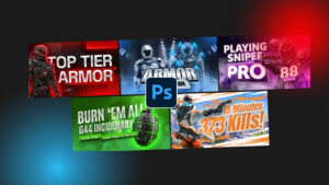 Gaming Youtube Thumbnail Templates