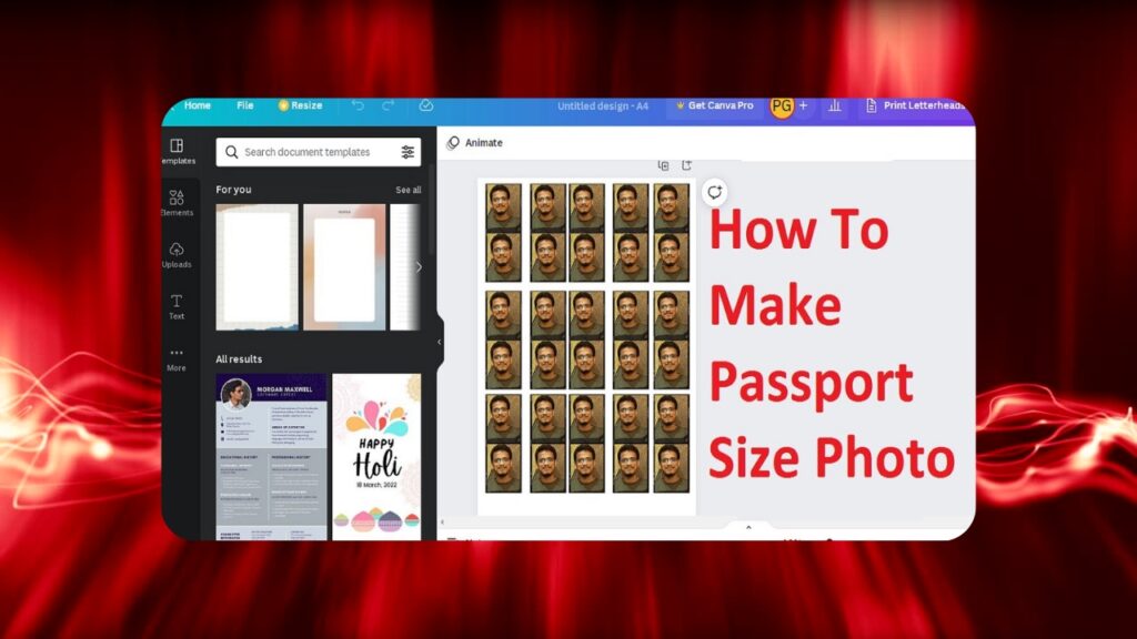 Passport Template Canva